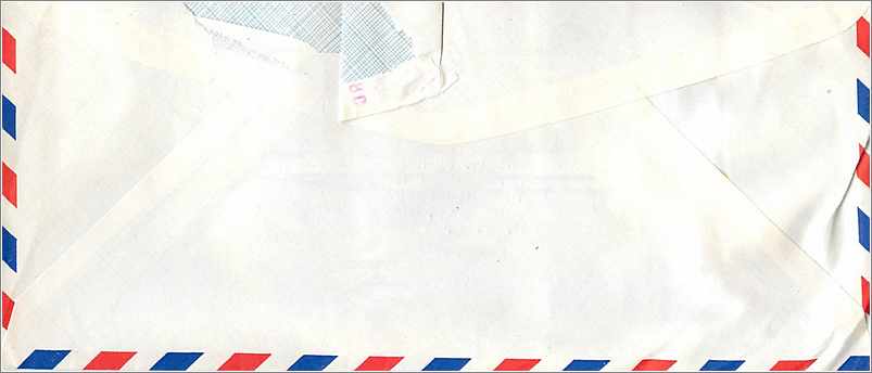 Lettre Cover for University of Iowa  Chine — Verso