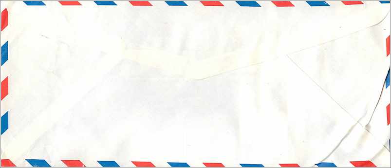 Lettre Cover for University of Iowa  Coree — Verso