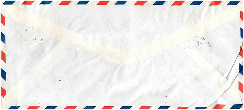 Lettre Cover for University of Iowa  Chine — Verso
