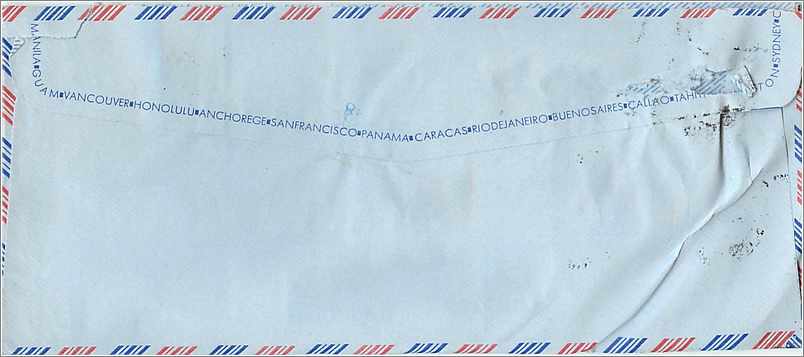 Lettre Cover for University of Iowa  Chine — Verso