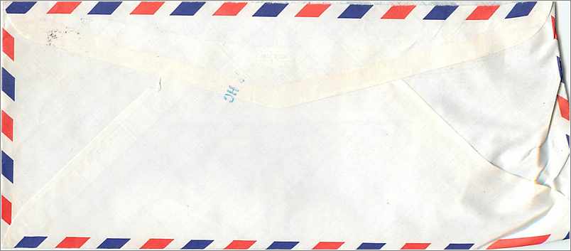 Lettre Cover for University of Iowa  Chine — Verso
