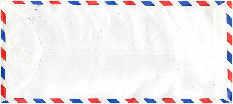 Lettre Cover for University of Iowa  Chine — Verso