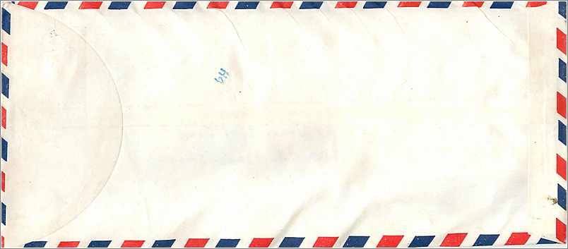 Lettre Cover for University of Iowa  Chine — Verso