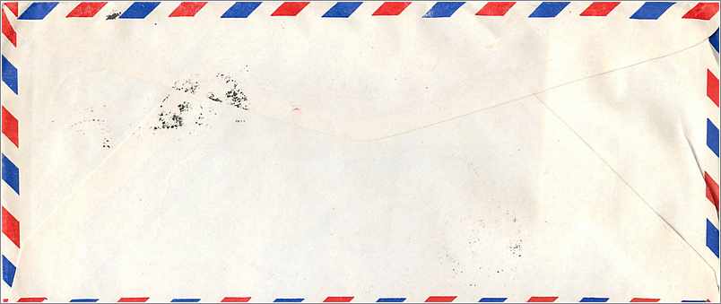 Lettre Cover for University of Iowa  Chine — Verso
