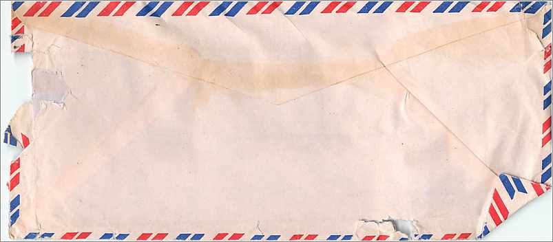 Enveloppe aérienne — Bombay vers Iowa City — éditeur non visible — Back