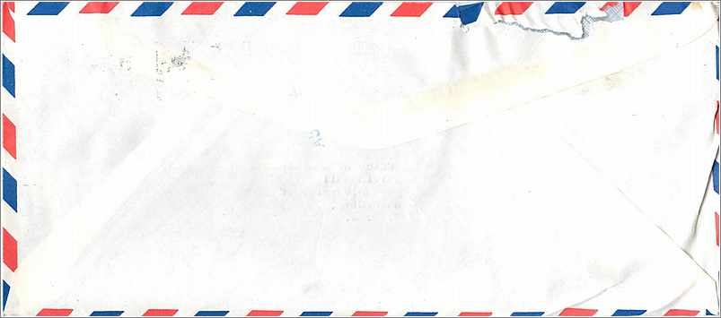 Lettre Cover China Chine Taiwan Taipei  University  Iowa City  — Verso