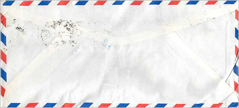 Lettre Cover China Chine Taiwan Taipei  University  Iowa City Taichung — Verso