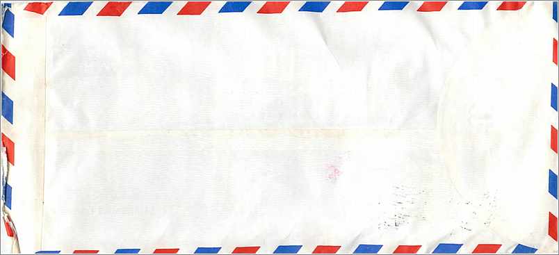 Lettre Cover Chine China University Iowa City Tunghai Taichung — Verso