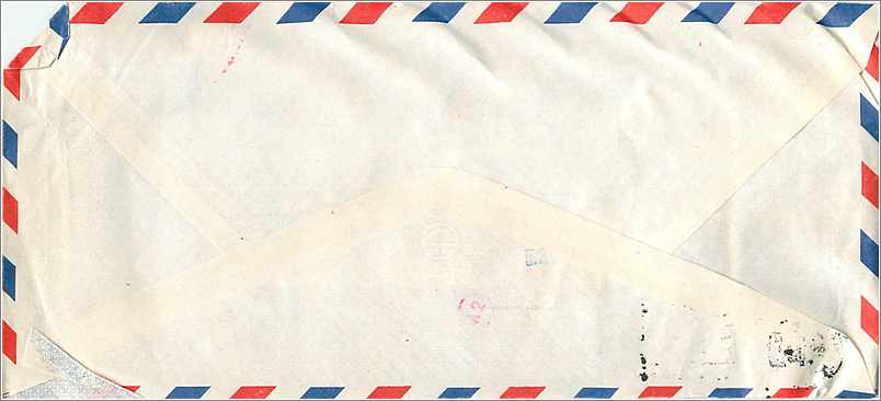 Lettre Cover Chine China University Iowa City Chengchi — Verso