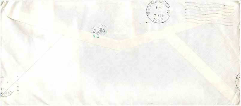Lettre Cover Coree Korea University Iowa City  — Rückseite