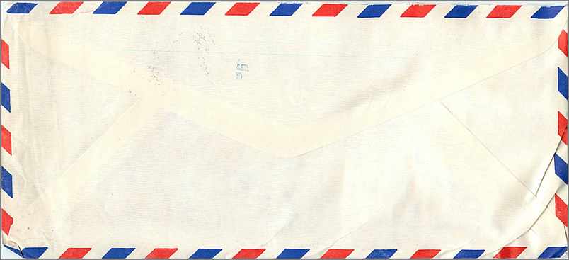 Lettre Cover Chine China University Iowa City Taipei — Verso