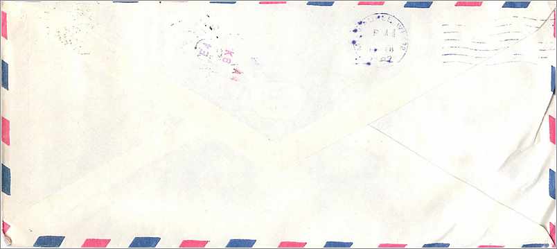 Lettre Cover Chypre University Iowa City  — Rückseite