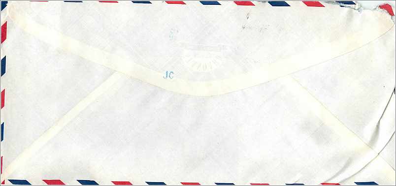 Lettre Cover Chine China University Iowa City Pekin — Rückseite
