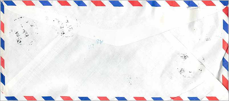Lettre Cover Chine China University Iowa City Taipei — Rückseite