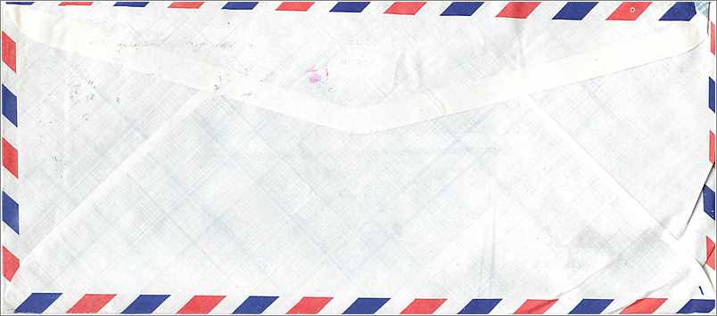Lettre Cover Chine China University Iowa City Chungli — Rückseite
