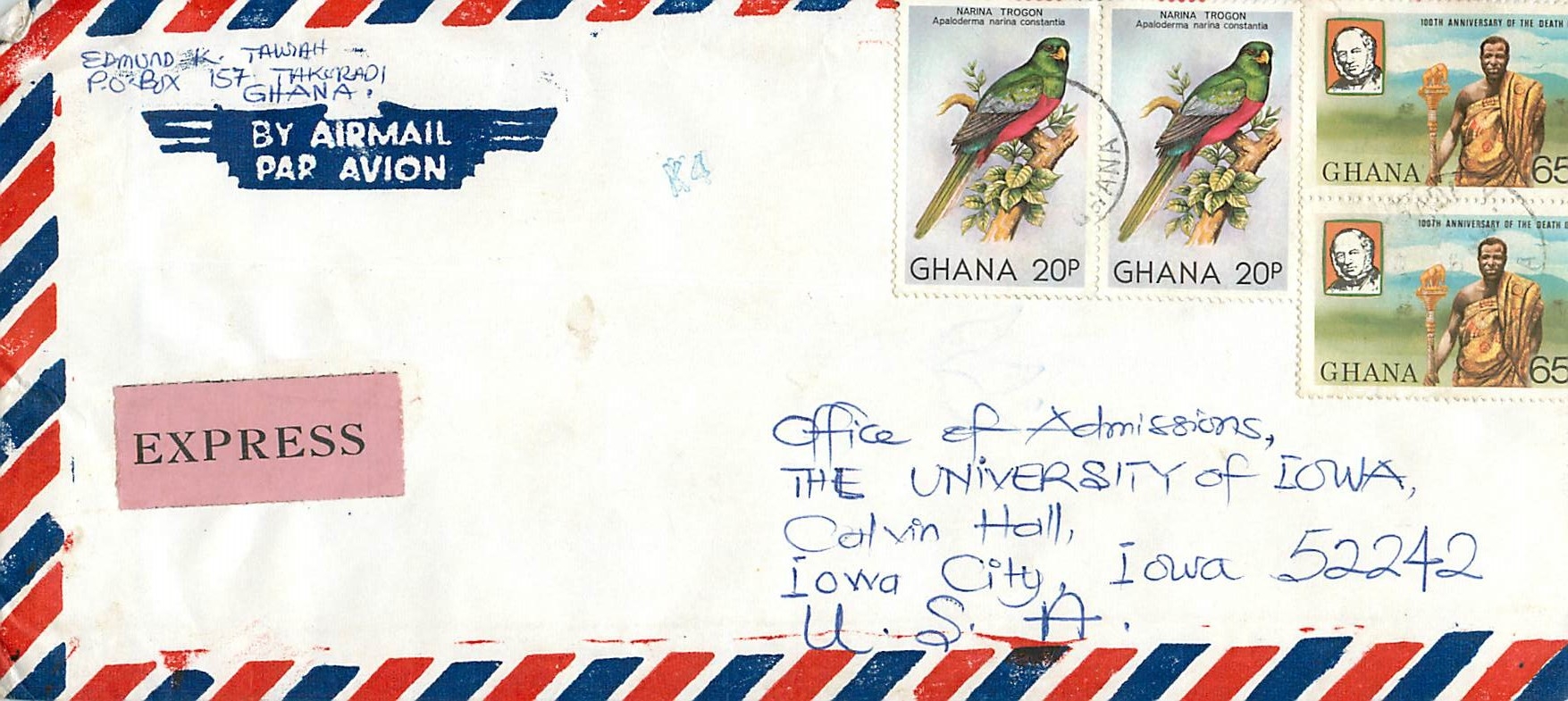 Lettre Cover Ghana University Iowa 