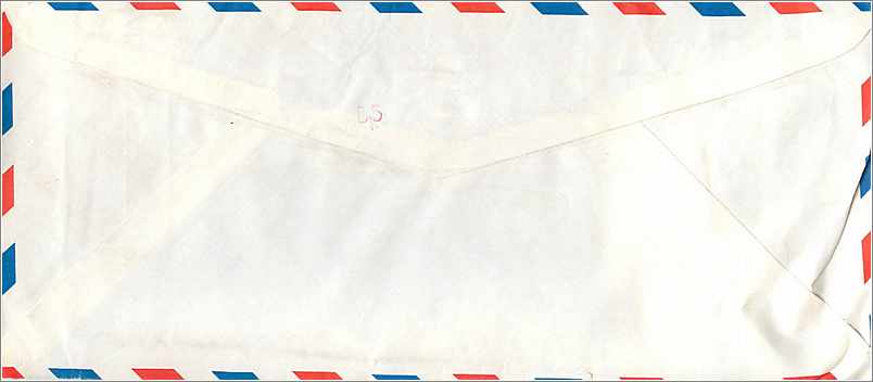 Lettre Cover Coree University Iowa Daesong — Back