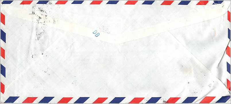 Lettre Cover Chine China University Iowa Tsing Hua — Verso