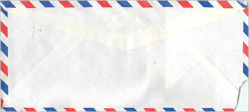 Lettre Cover Chine China University Iowa Tamkang — Rückseite
