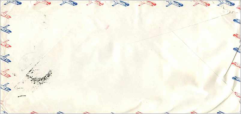 Lettre Cover Chine China University Iowa Taichung — Verso
