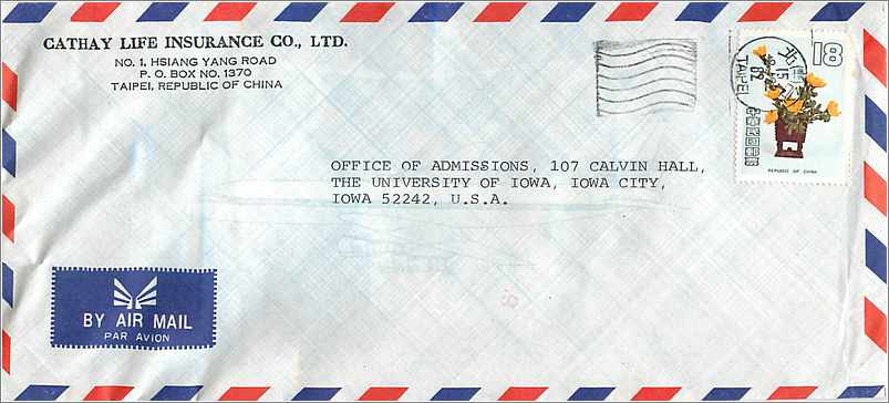 Lettre Cover Thailand University Iowa Bangkok