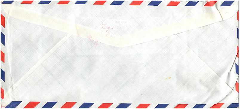 Lettre Cover Thailand University Iowa Bangkok — Rückseite