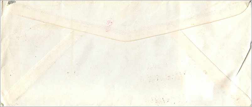 Lettre Cover Chine China University Iowa Taipei Medical College — Verso