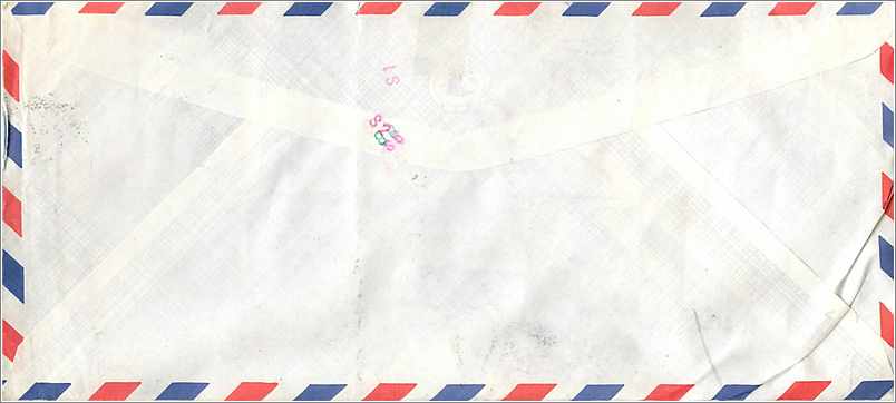 Lettre Cover Chine China University Iowa Cheng Kung — Rückseite