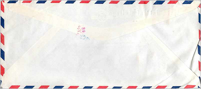 Lettre Cover Chine China University Iowa  — Rückseite