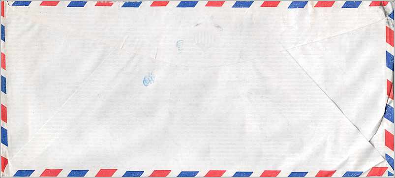 Lettre Cover Chine China University Iowa  — Verso