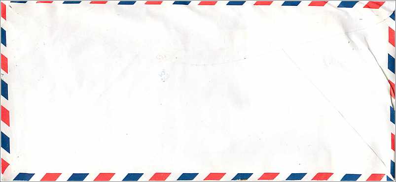 Lettre Cover Chine China University Iowa Chengchi — Rückseite