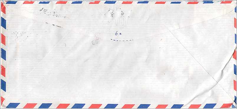 Lettre Cover Chine China University Iowa Chiao Tung — Verso