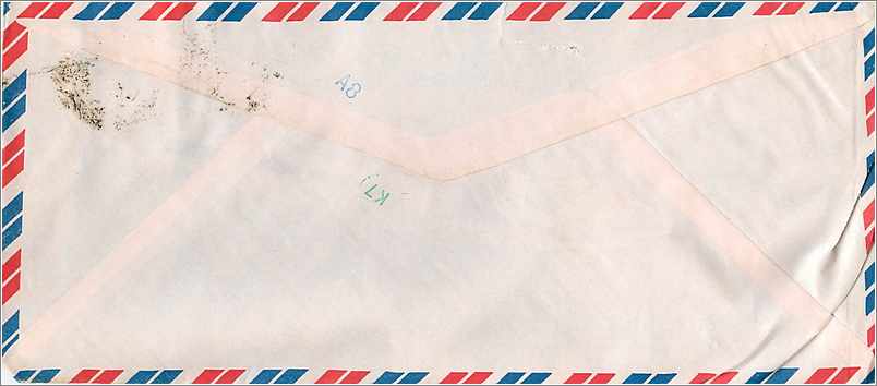 Lettre Cover Inde India University Iowa  — Rückseite