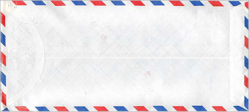 Lettre Cover Chine China University Iowa — Verso
