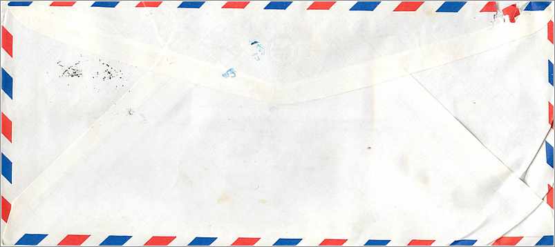 Lettre Cover Chine China University Iowa Chung Hsing — Rückseite