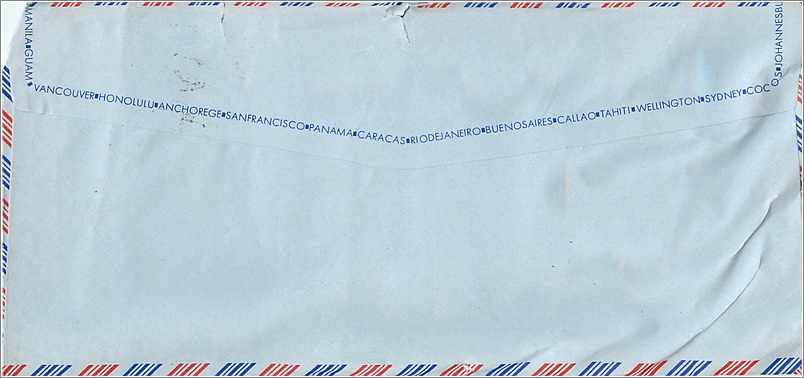 Lettre Cover Chine China University Iowa — Rückseite