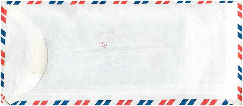 Lettre Cover Chine China University Iowa Hong Kong — Rückseite
