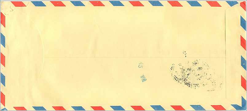 Lettre Cover Chine China University Iowa  — Verso