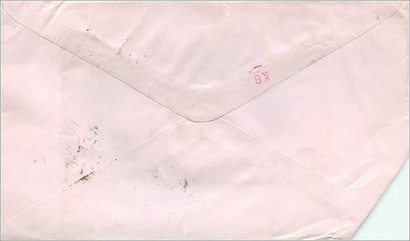 Lettre Cover Inde India University Iowa  — Rückseite
