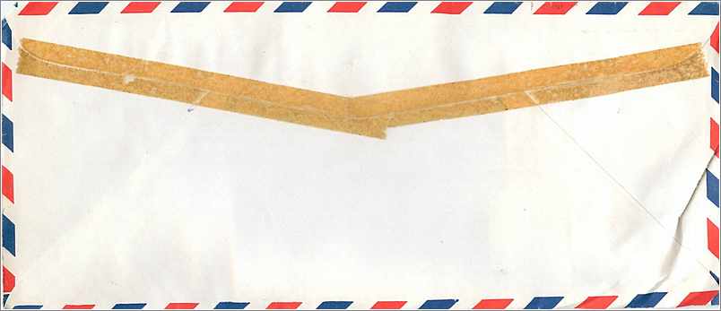 Lettre Cover Coree University Iowa  — Rückseite