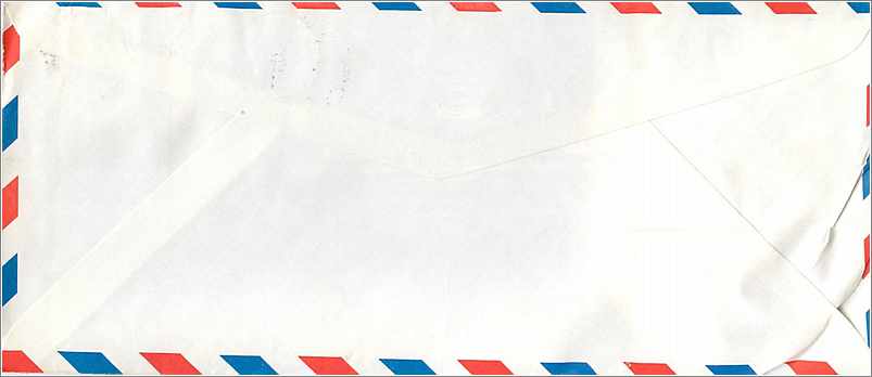 Lettre Cover for University of Iowa Coree — Rückseite