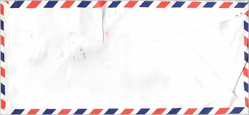 Lettre Cover for University of Iowa Chine — Verso