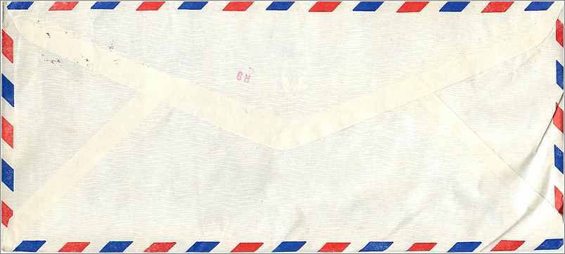 Lettre Cover for University of Iowa Chine — Verso