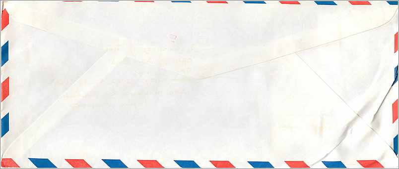 Lettre Cover for University of Iowa Coree — Rückseite