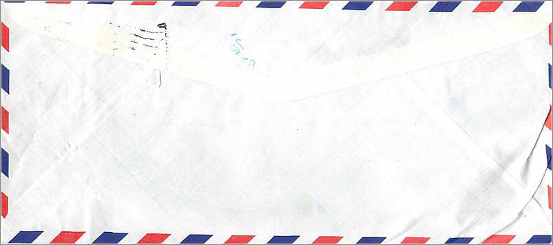Lettre Cover for University of Iowa Chine — Rückseite