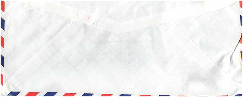Lettre Cover for University of Iowa Chine — Rückseite