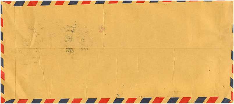 Lettre Cover for University of Iowa Chine — Rückseite