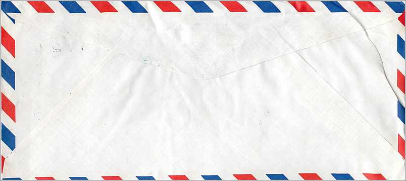 Lettre Cover for University of Iowa Chine — Verso