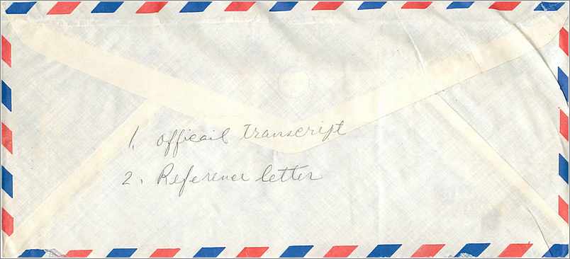 Lettre Cover for University of Iowa Chine — Rückseite