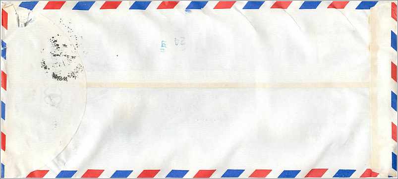 Lettre Cover for University of Iowa Chine — Verso